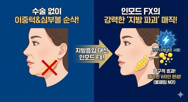 [이중턱/심부볼 제거] 인모드 FX 집중 분석: 지방흡입 없이 V라인 만드는 원리