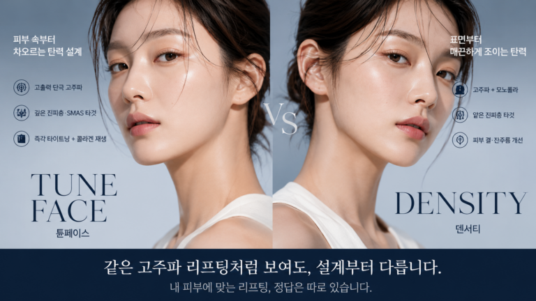 튠페이스 덴서티 차이
