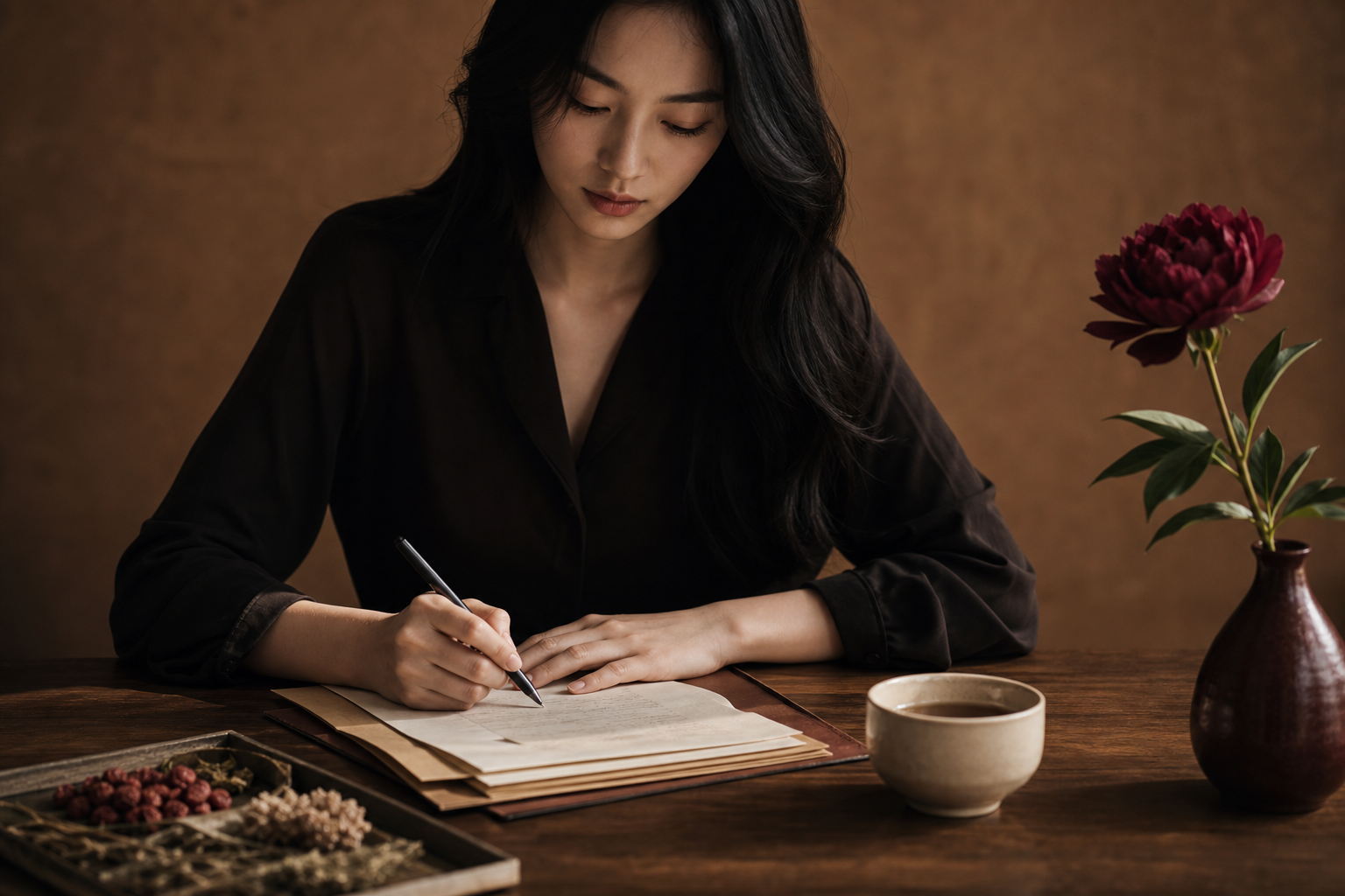 한여름 사무실에서 무릎담요를 덮고 차가운 손을 감싸 쥔 여성 — 수족냉증 원인 감별 안내