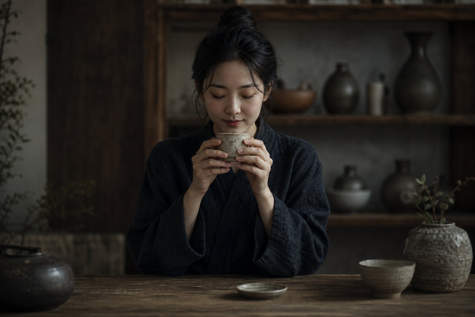 회의실 앞에서 아랫배를 감싸는 직장인 — 긴장하면 배 아픈 과민성 장 증상